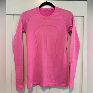 Lululemon Athletica Swiftly Tech Bright Pink Long Sleeve Size 4
